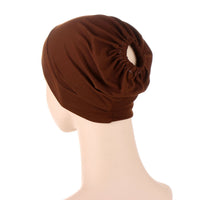 New Multicolor Back Elastic Hat Coffee