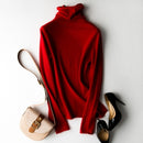 Turtleneck Cashmere Sweater Pure Cashmere Red