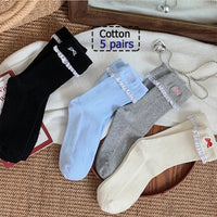 3/5/8/10 Pairs of Sports Socks 5 Pair Color 1010 EU 38-44