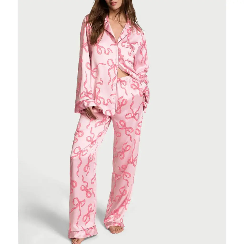 Women 2Pcs Satin Loungewear Set 6 S