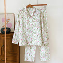 Soft Cotton Plus Size Loungewear Green Leaf Rose