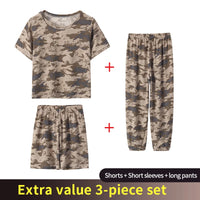 3 Piece Children's Summer Short-sleeved Pyjamas 3pcs-ja-micai 100 Height 90-100cm