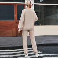 Comfortable Long-sleeved And Trousers Loungewear Set