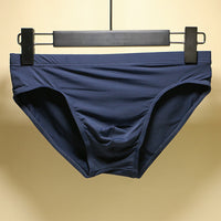 Men's Ice Silk Underwear Nylon Silk Smooth Blue