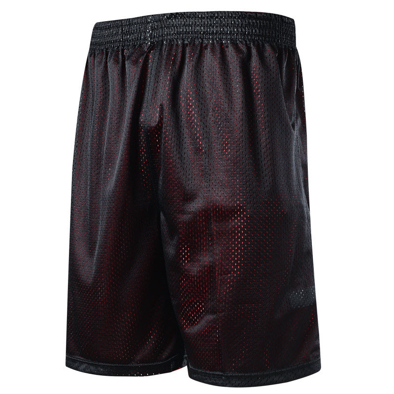 Summer knee shorts code male Black red