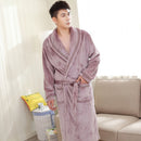 Flannel pyjamas bathrobe Purple Male