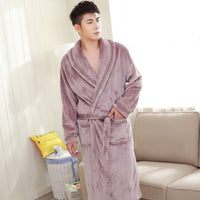 Flannel pyjamas bathrobe Purple Male