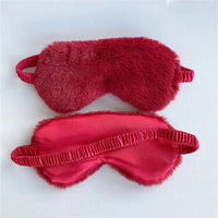 Plush eye mask Red