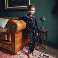 Children Soft Velvet Set Stretchy Robe