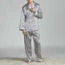 Men's Printed Silk Pajamas for Spring