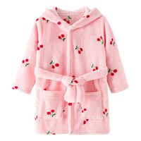 Children Hooded Flannel Bathrobe EF50N0 Size 120 (5-6 Years)