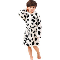 Children Hooded Flannel Bathrobe EF50G0 Size 140(9-10 Years)