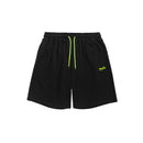 Neon drawstring stretch shorts Black