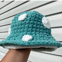 Cute Handmade Knitted Plush Mob Cap For Kids