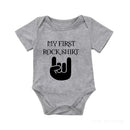 Finger letter romper Grey