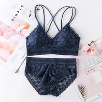 Sexy lingerie bra Blue