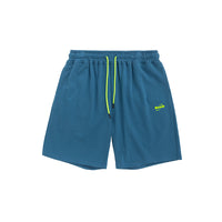 Neon drawstring stretch shorts Blue