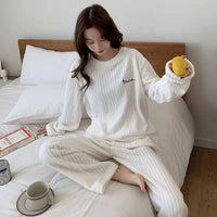 Women's New Pajamas Homewear Suit White 40-70kg