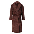 Flannel Robe Kimono Bathrobe Gown Brown 11 XXL