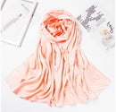 Monochrome matte satin headscarf Flesh color 180x70cm