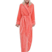 Unisex Winter Fleece Bath Robe Orange