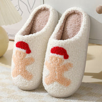 Home Slippers Cute Cartoon Cotton Slippers Gingerbread Man