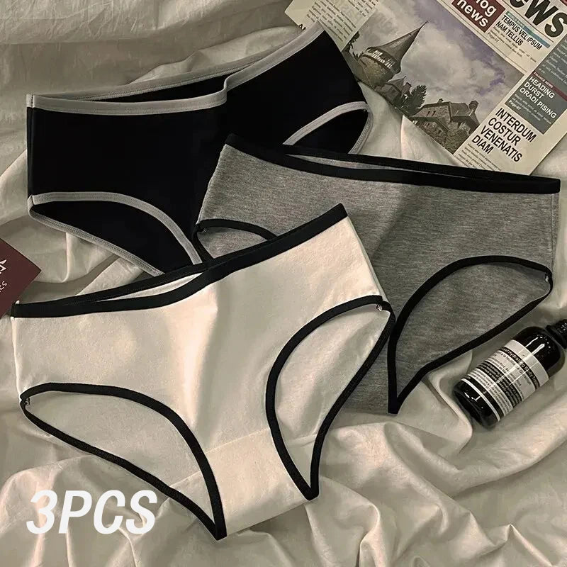 3pcs Minimalist Girls' Underwear