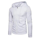 Long Sleeve Jacket Hoodie - Zipper Closure White M