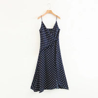 Retro satin print polka dot nightie