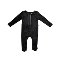 Children Soft Velvet Set Stretchy Robe black stretchy 9-12M