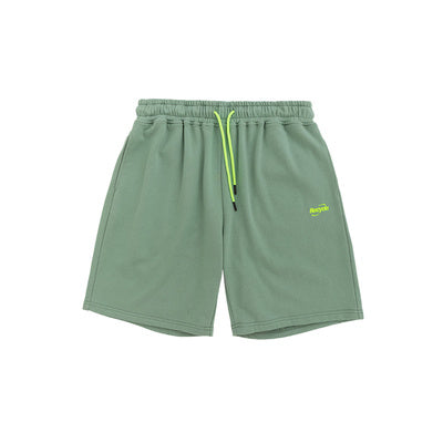 Neon drawstring stretch shorts Green