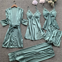 Five - piece pyjamas with breast pad Crow cyan