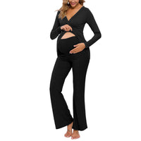 Nursing pajamas for pregnant women Black