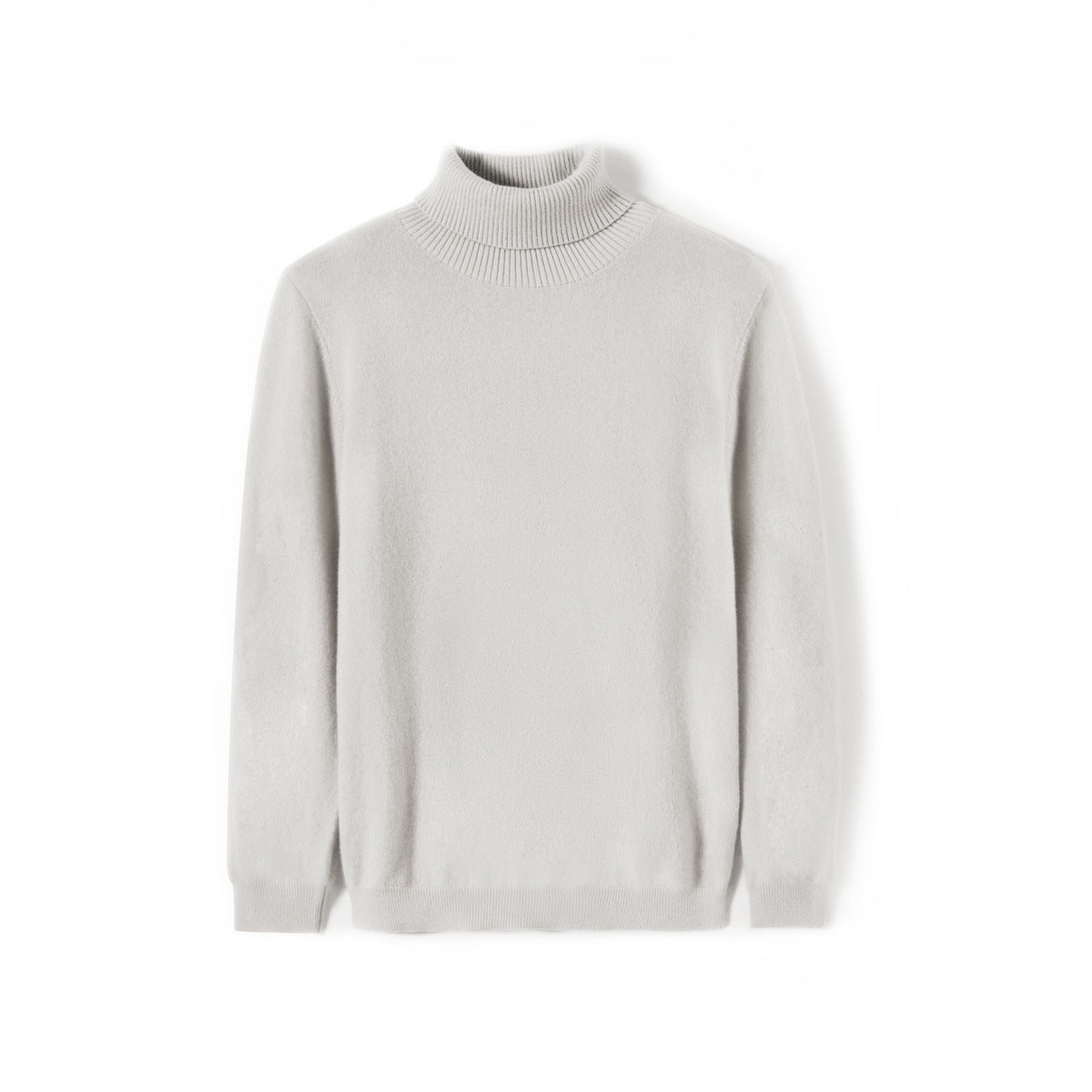 Turtleneck Sweater Multicolour Fine Wool Sweater White grey