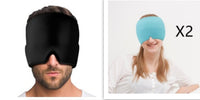 Ice Headache Relief Gel Eye Mask 1Black2Sky blue