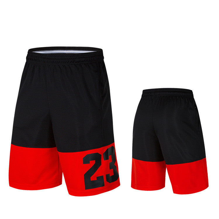 Basketball shorts and sweatpants 810 black red