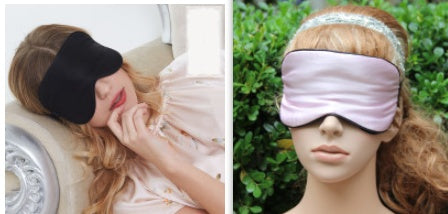 Silk Eye Mask Silk Eye Mask Black and pink