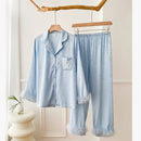 Feather Model Loose Pyjamas For Women M3677 Blue