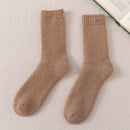 Warm Wool Socks Men Thickened Fleece Lined Khaki Free Size