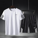 Summer Breathable Sports Suit set WHITE XL 66-74KG