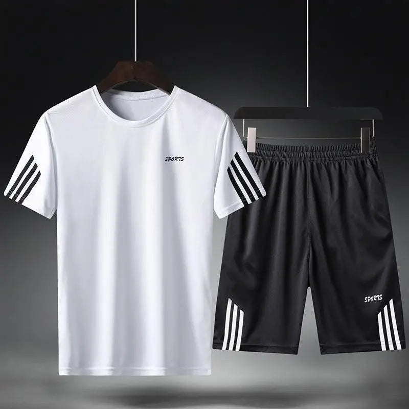 Summer Breathable Sports Suit set WHITE XL 66-74KG