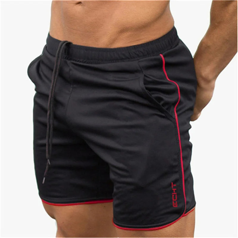 Men Fitness Shorts Black red XXL