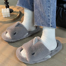 Shark Slippers Fluffy Slippers Brown