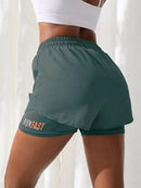 Women's High Rise Yoga Shorts green M