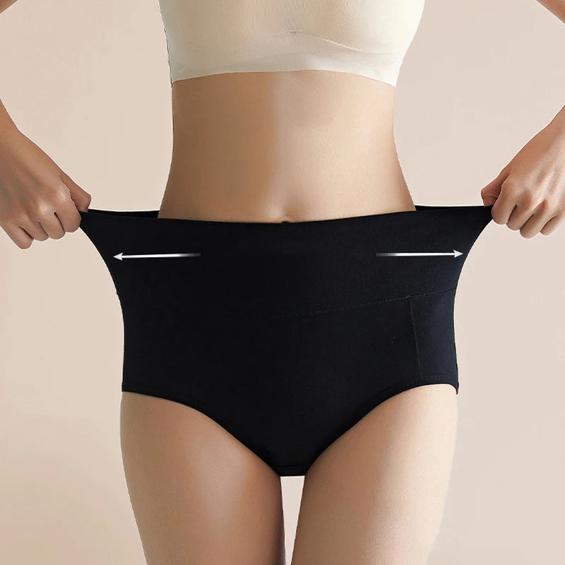 High Waist Cotton Women's Panties Leak Proof