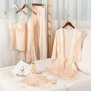 5PCS Lady Pajamas Set Champagne - B M