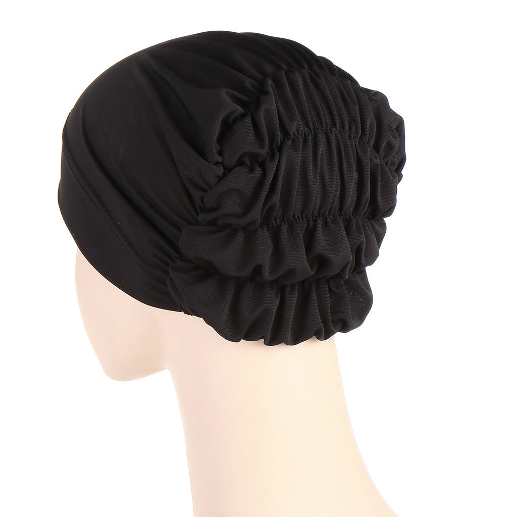 New Multicolor Back Elastic Hat Black