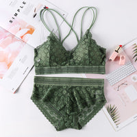 Sexy lingerie bra Green