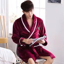 Flannel Robe Kimono Bathrobe Gown