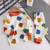 Children Loungewear Long Sleeve Set Colorful 3-4Y